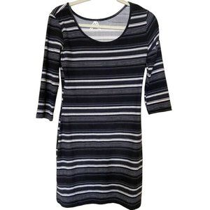Mudd Bodycon Dress w/Stripes Slim Fit Women's Size M Polyester/Spandex Blend